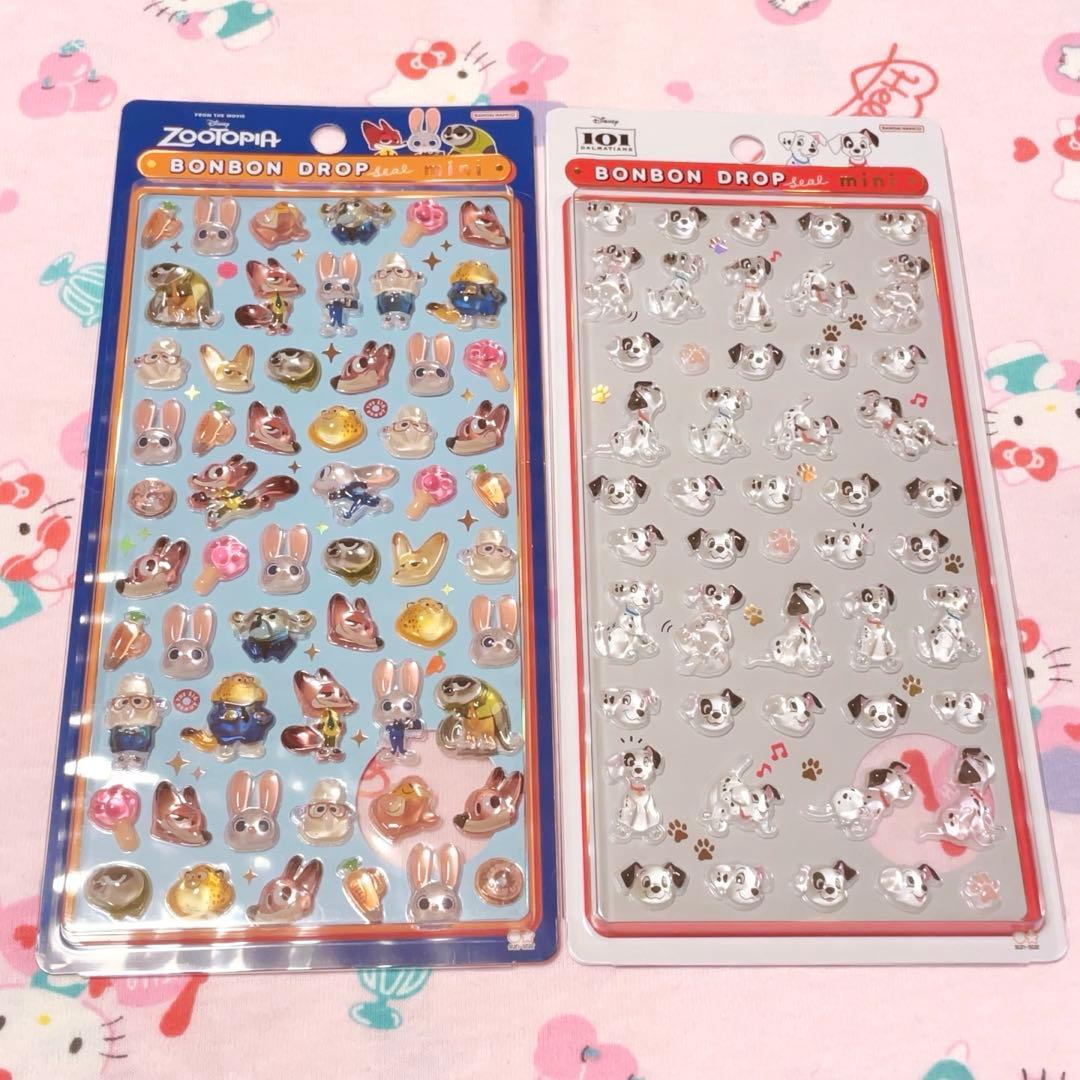 ディズニー ズートピア 101匹わんちゃん ボンボンドロップシール ミニ