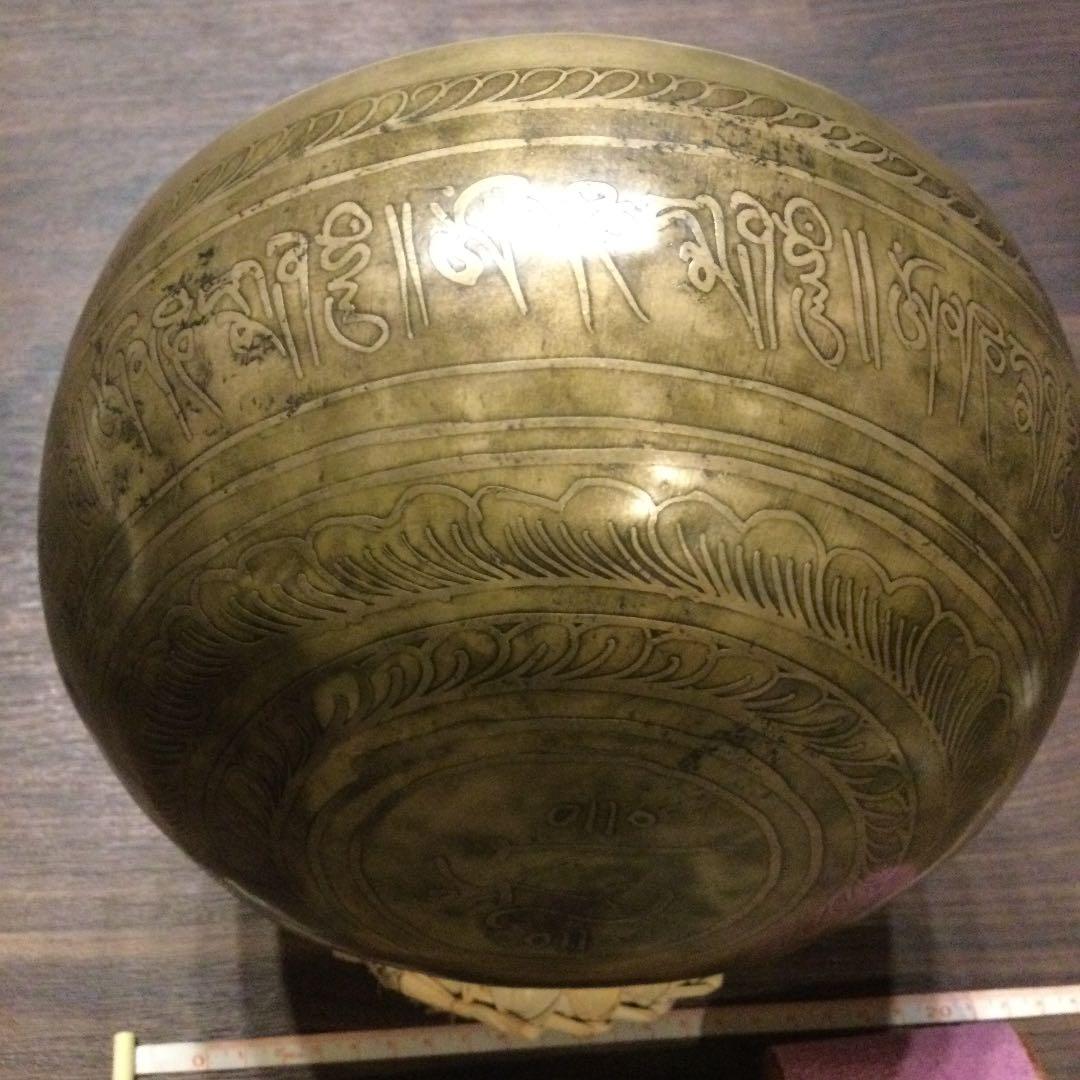 シンギングボウル チベタンボウル 展示品 直径約22cm×1020g