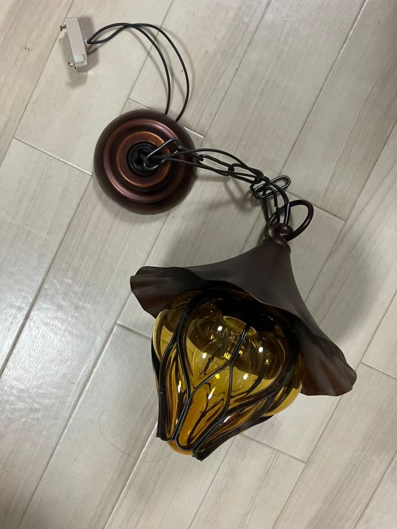 昭和レトロ　琥珀ランプ