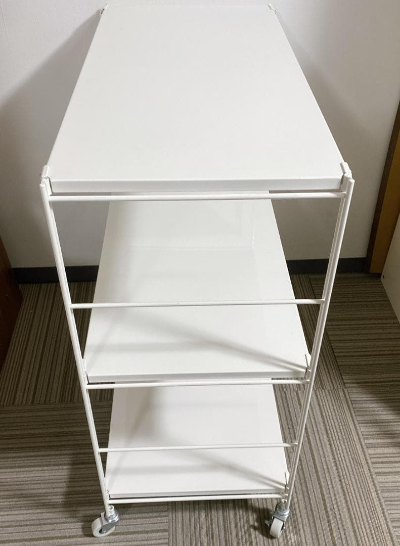 無印良品 スチールユニットシェルフ スチールラック 3段 キャスター付き