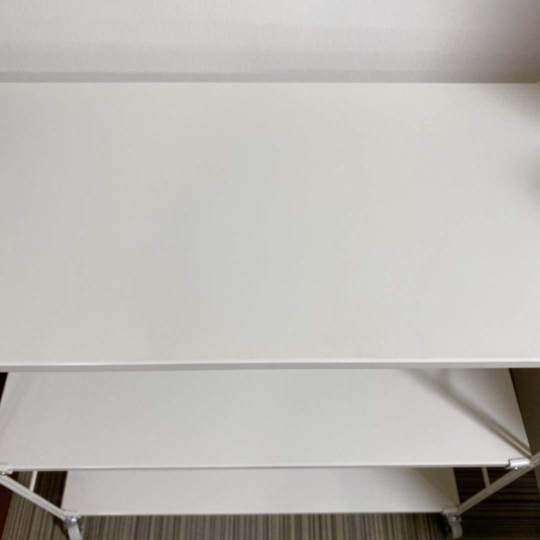 無印良品 スチールユニットシェルフ スチールラック 3段 キャスター付き