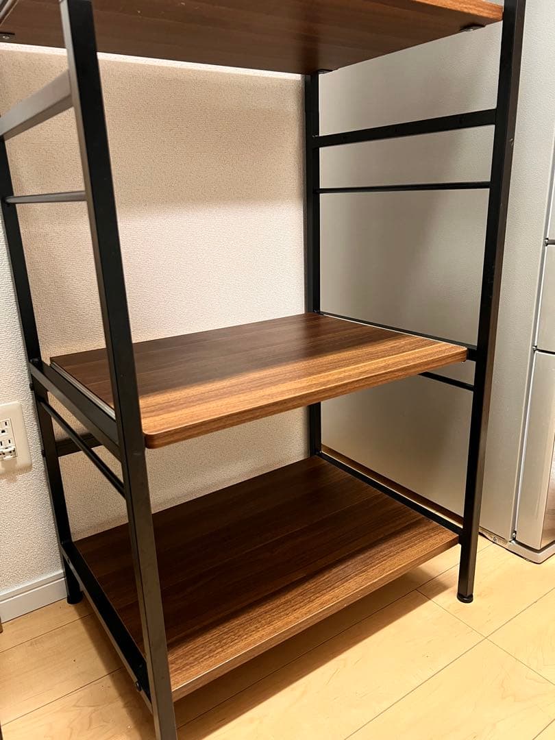 レンジ台 幅60 6段 大型レンジ対応 高耐荷設計 スライド棚