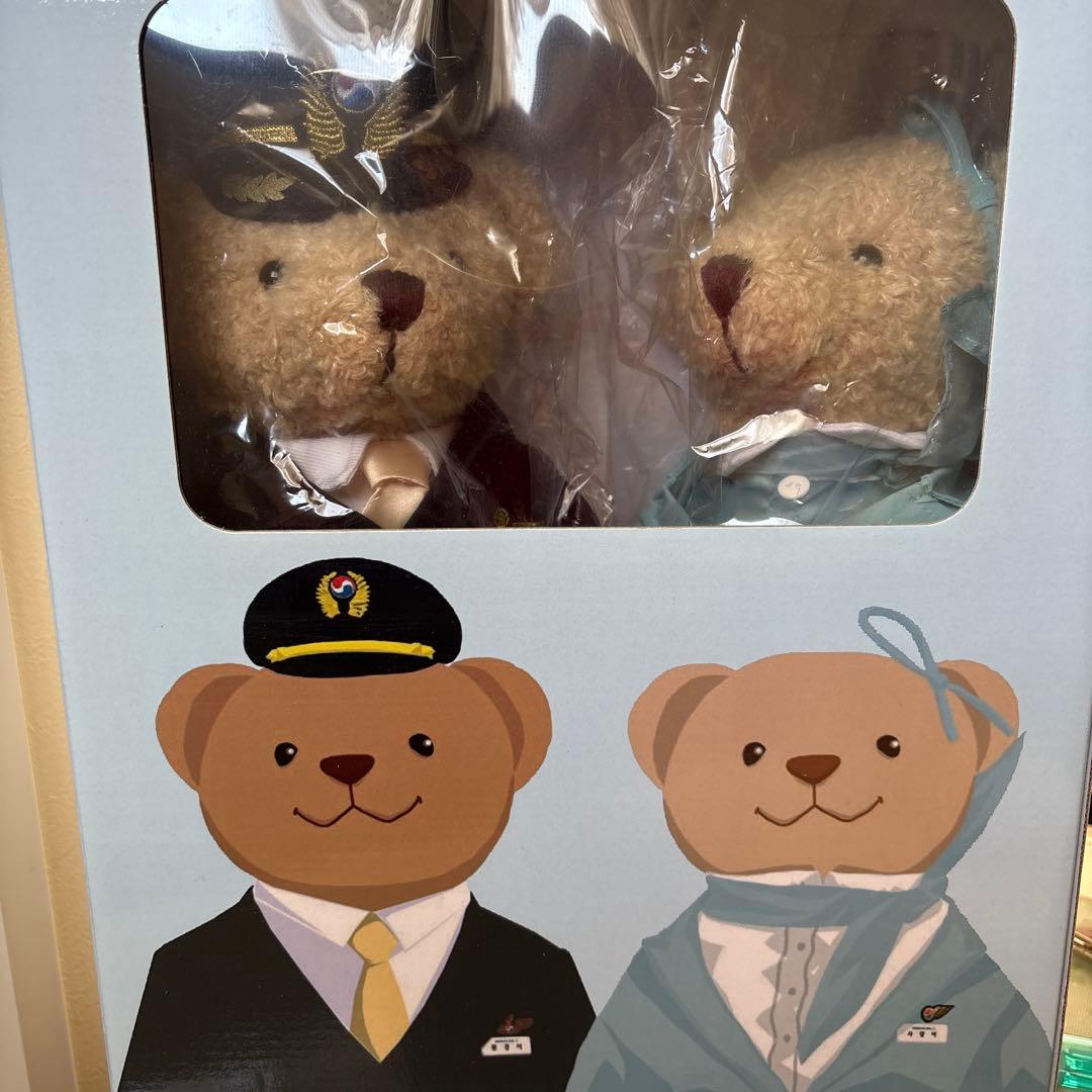 大韓航空 Teddy Bear ぬいぐるみ2体セット