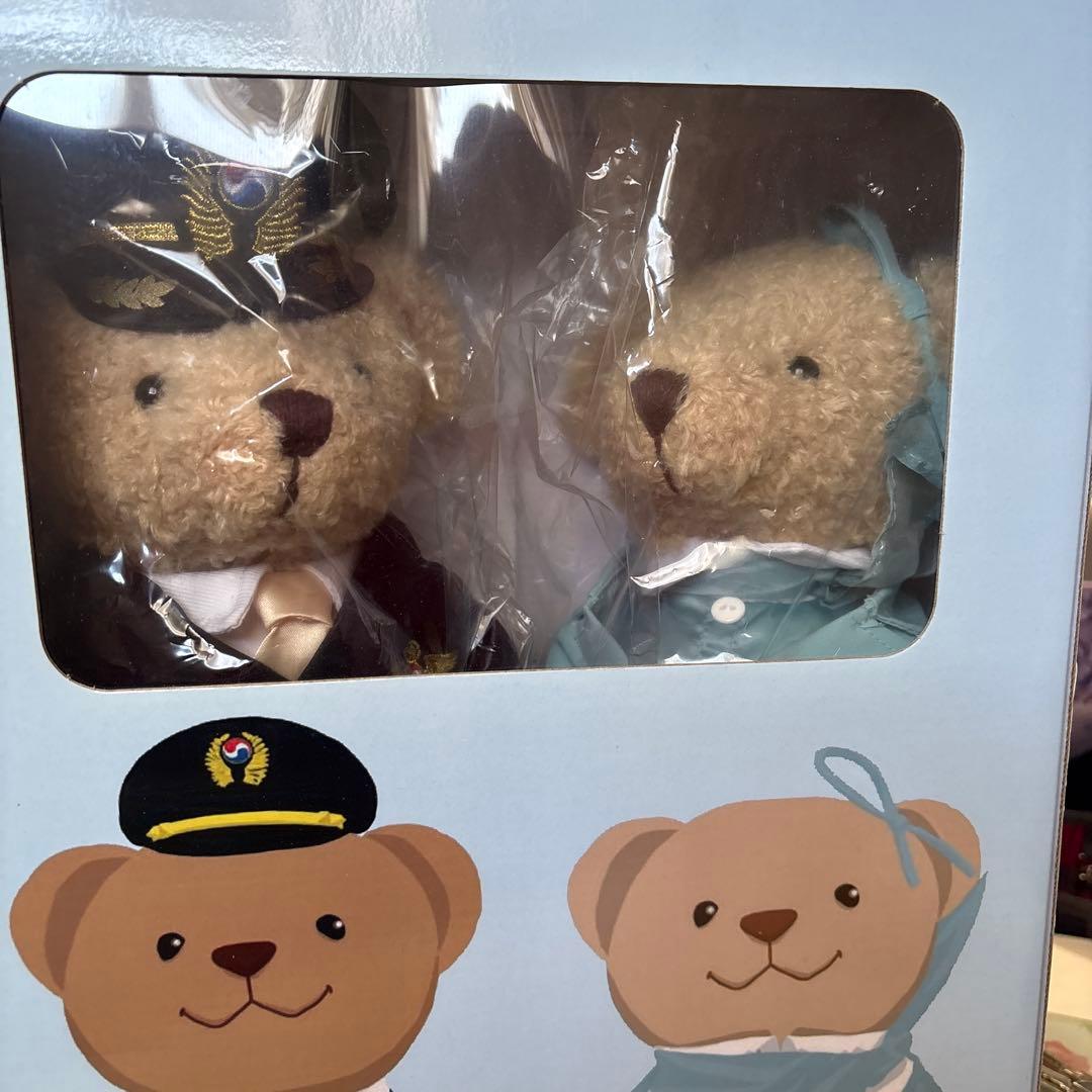 大韓航空 Teddy Bear ぬいぐるみ2体セット