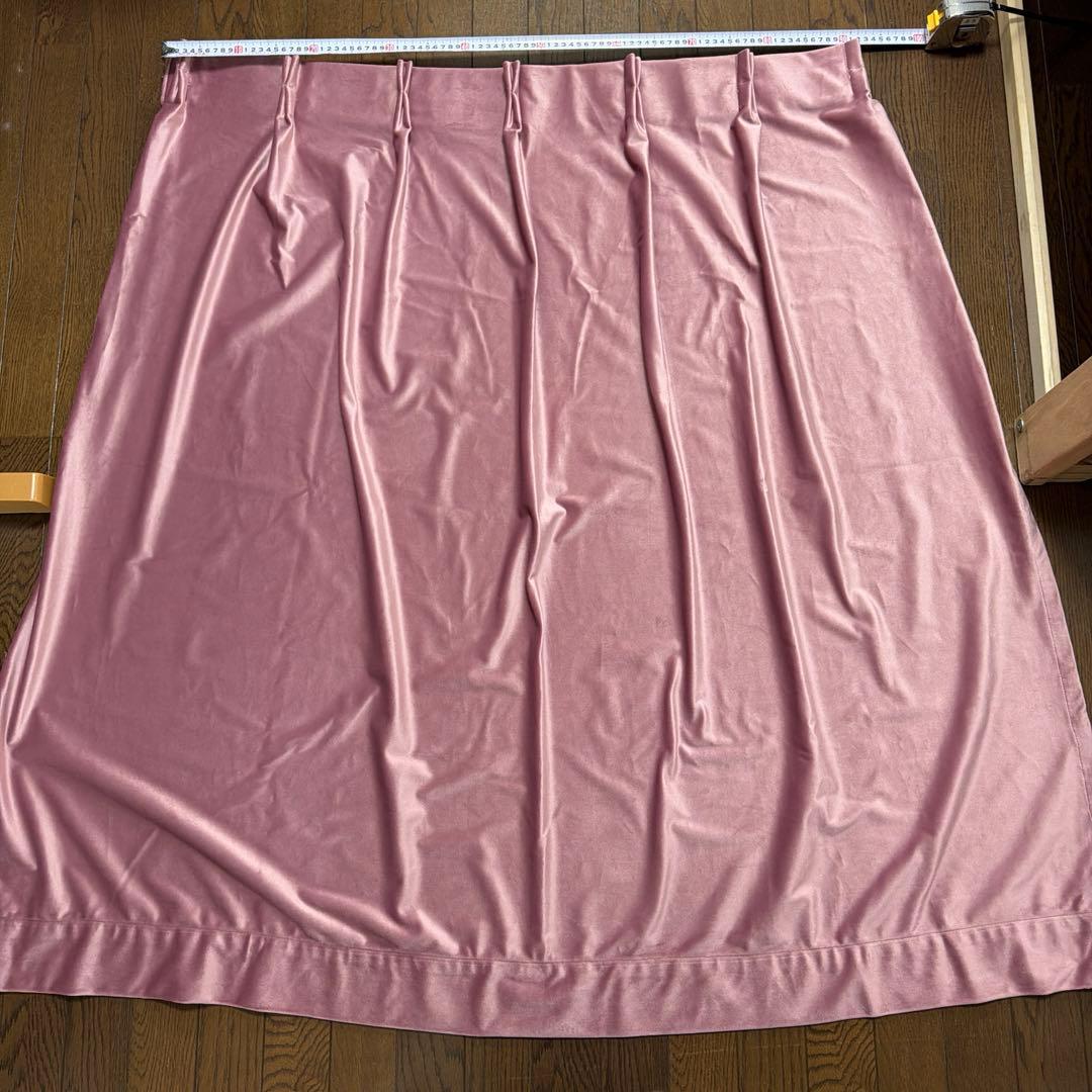 値下げしました！　 シャビー ベルベット ドレープカーテン パールローズ