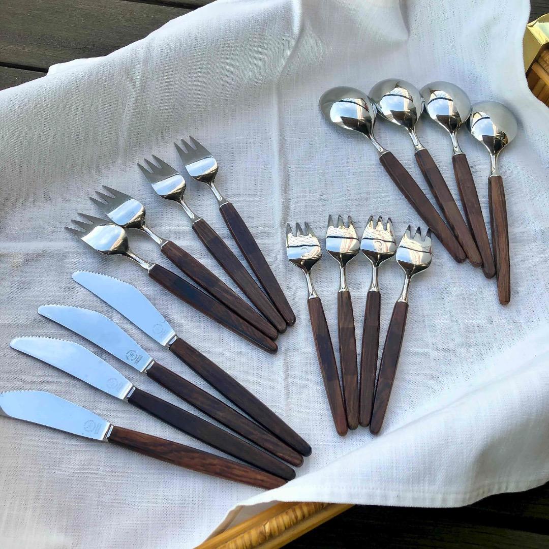 北欧ヴィンテージ★「ルンドトフテ社、ティアス・エックホフ」のカトラリーセット