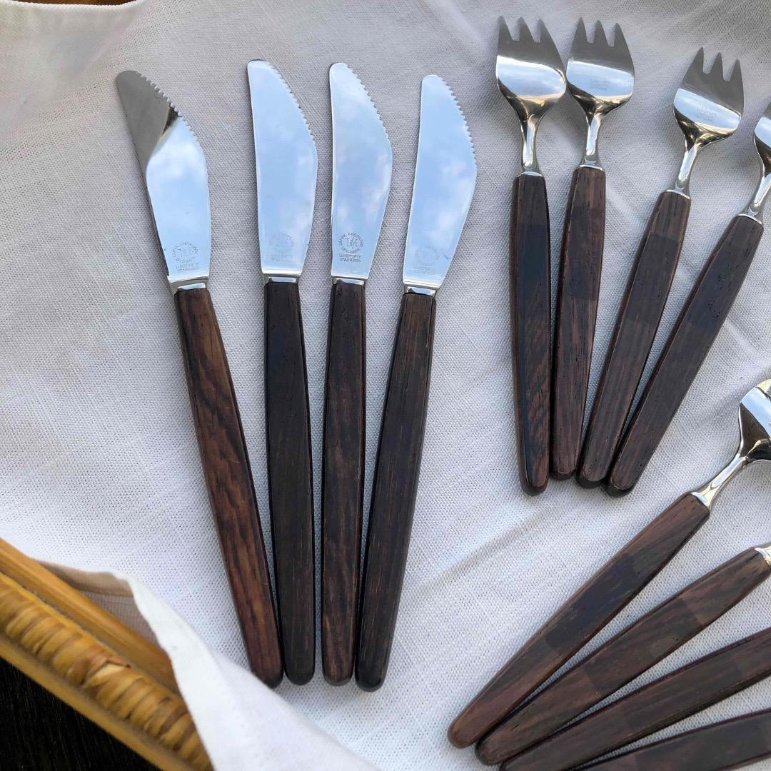 北欧ヴィンテージ★「ルンドトフテ社、ティアス・エックホフ」のカトラリーセット