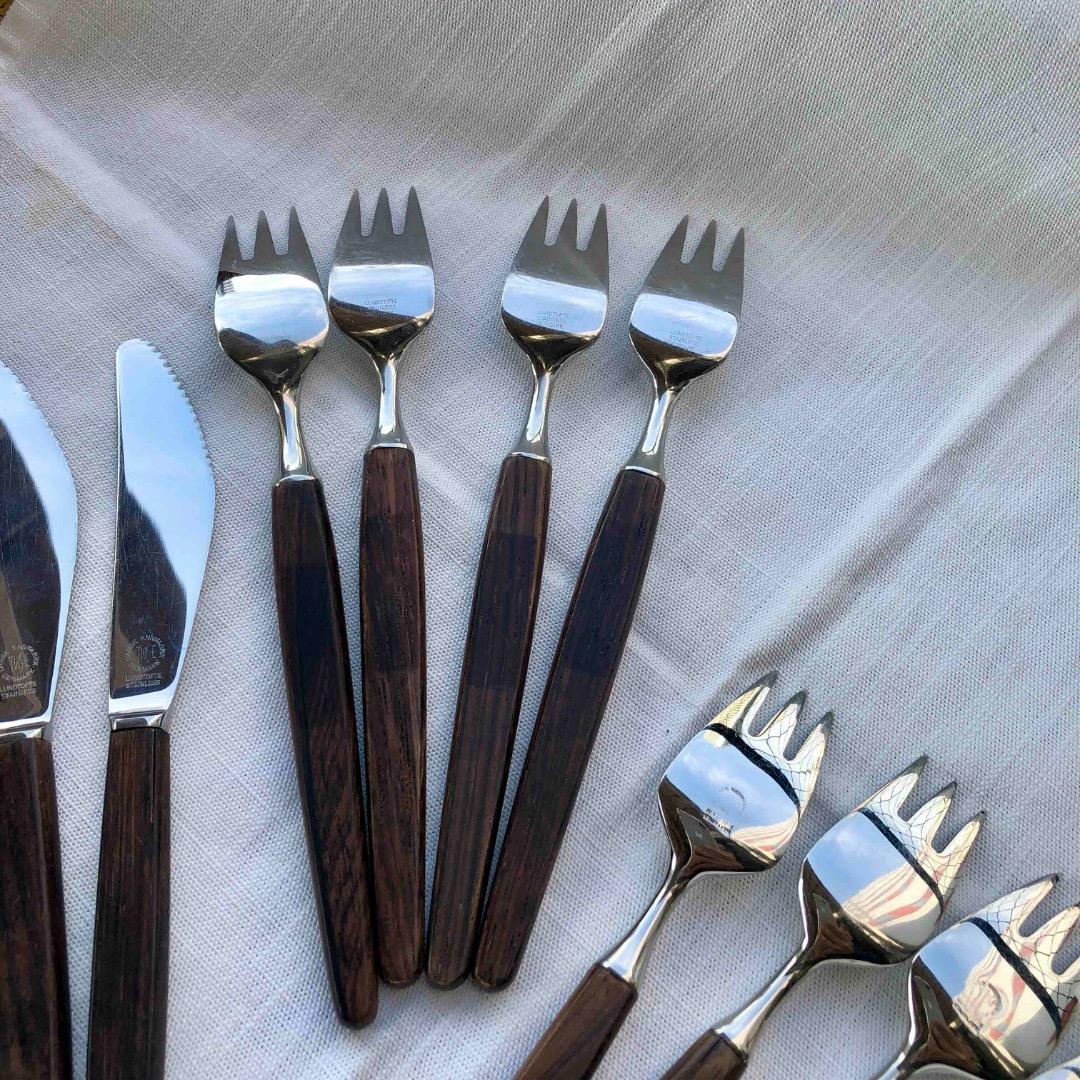 北欧ヴィンテージ★「ルンドトフテ社、ティアス・エックホフ」のカトラリーセット