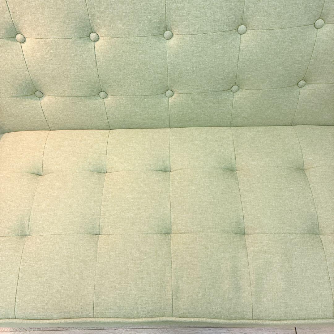 ◇大阪府 神戸市 配達料無料！◇ソファ◇2人掛け◇グリーンカラー◇