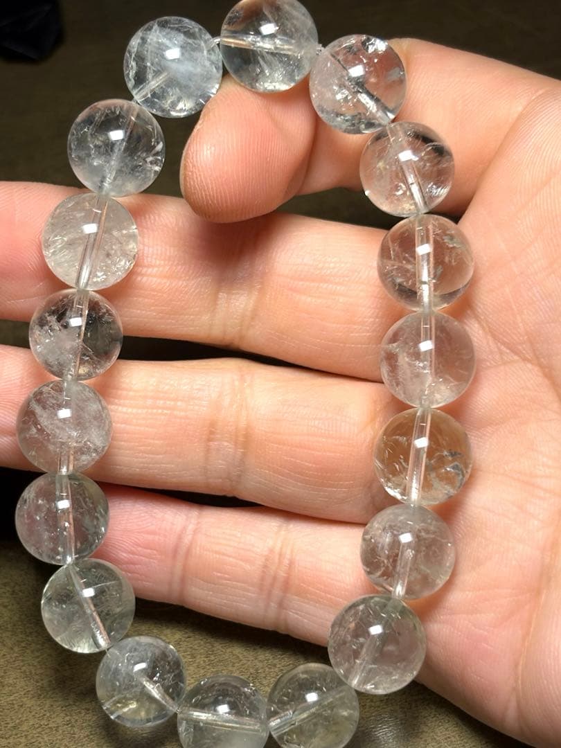 グリーンクォーツアゼツライトブレスレット11.3〜11.9㎜（新品未使用）高品質