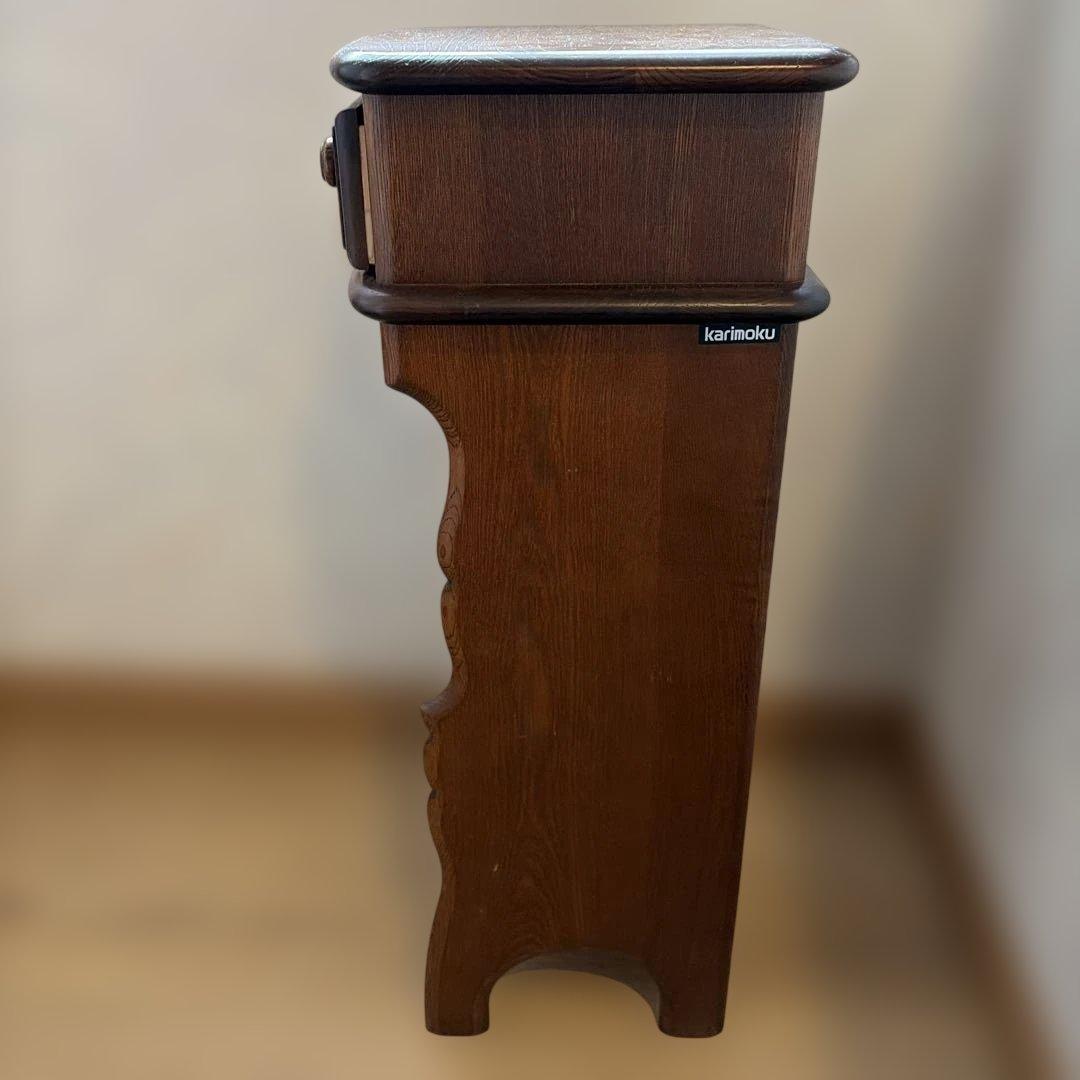 カリモク レトロ 木製電話台 花台 飾り台