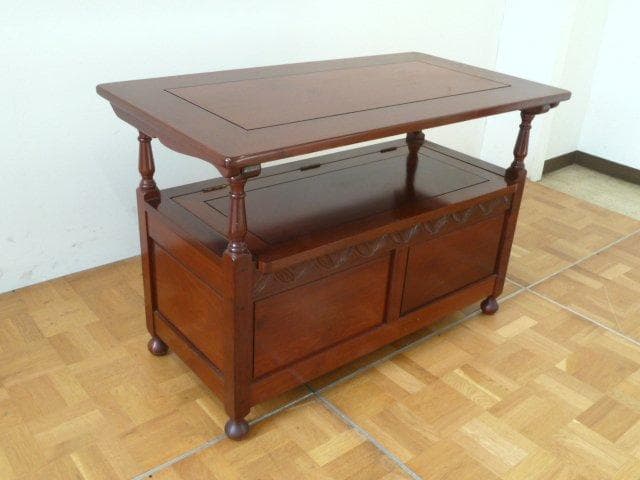 モンクスベンチ ベンチ テーブル 収納 兼用 3WAY 木製 2人掛け チェア