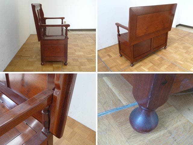 モンクスベンチ ベンチ テーブル 収納 兼用 3WAY 木製 2人掛け チェア