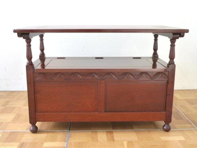 モンクスベンチ ベンチ テーブル 収納 兼用 3WAY 木製 2人掛け チェア