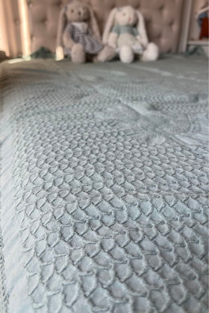 トルコ向けデザイン ハート柄コットンベッドスプレッド 150×200