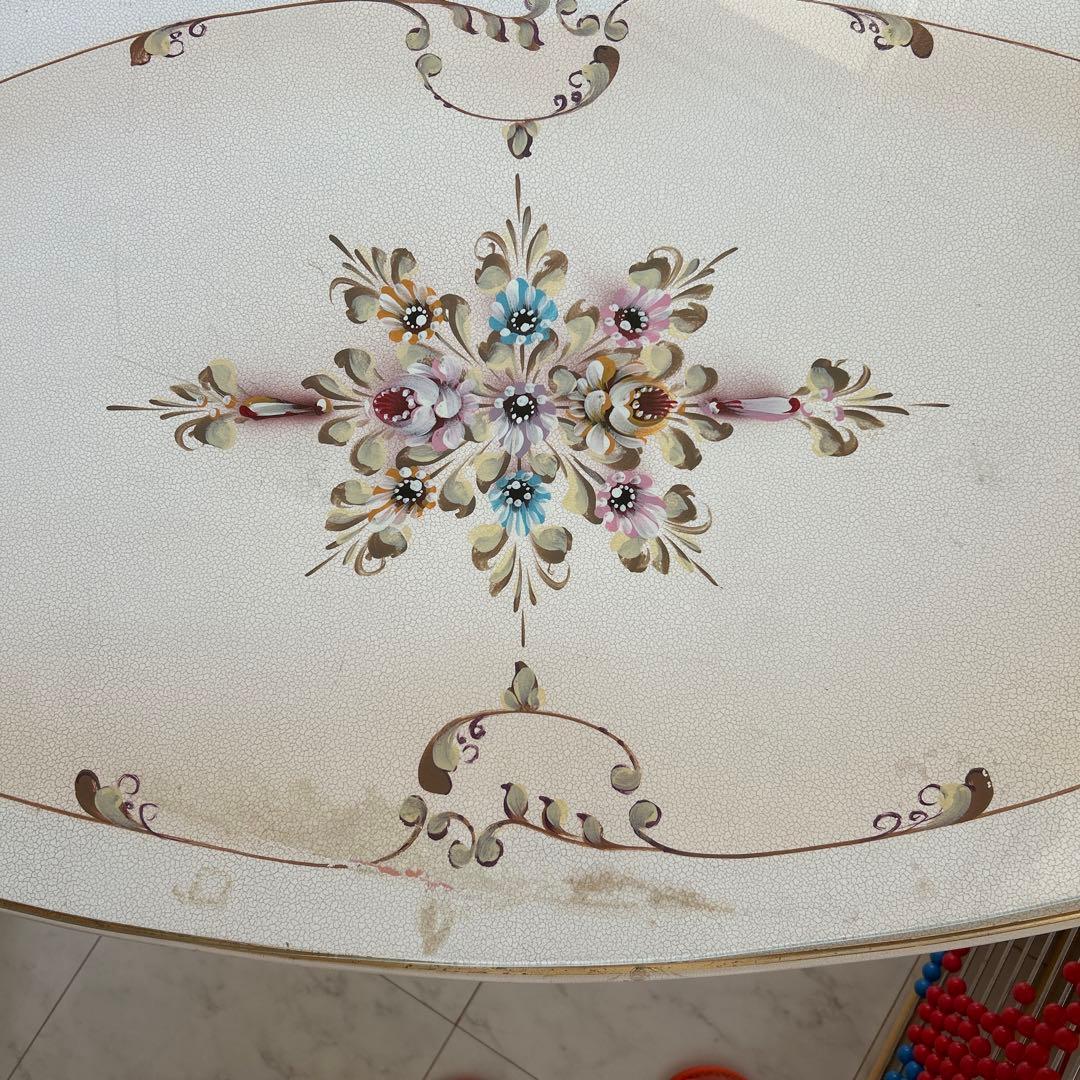 ロココ調　ローテーブル　コーヒーテーブル　 姫家具　天板付き