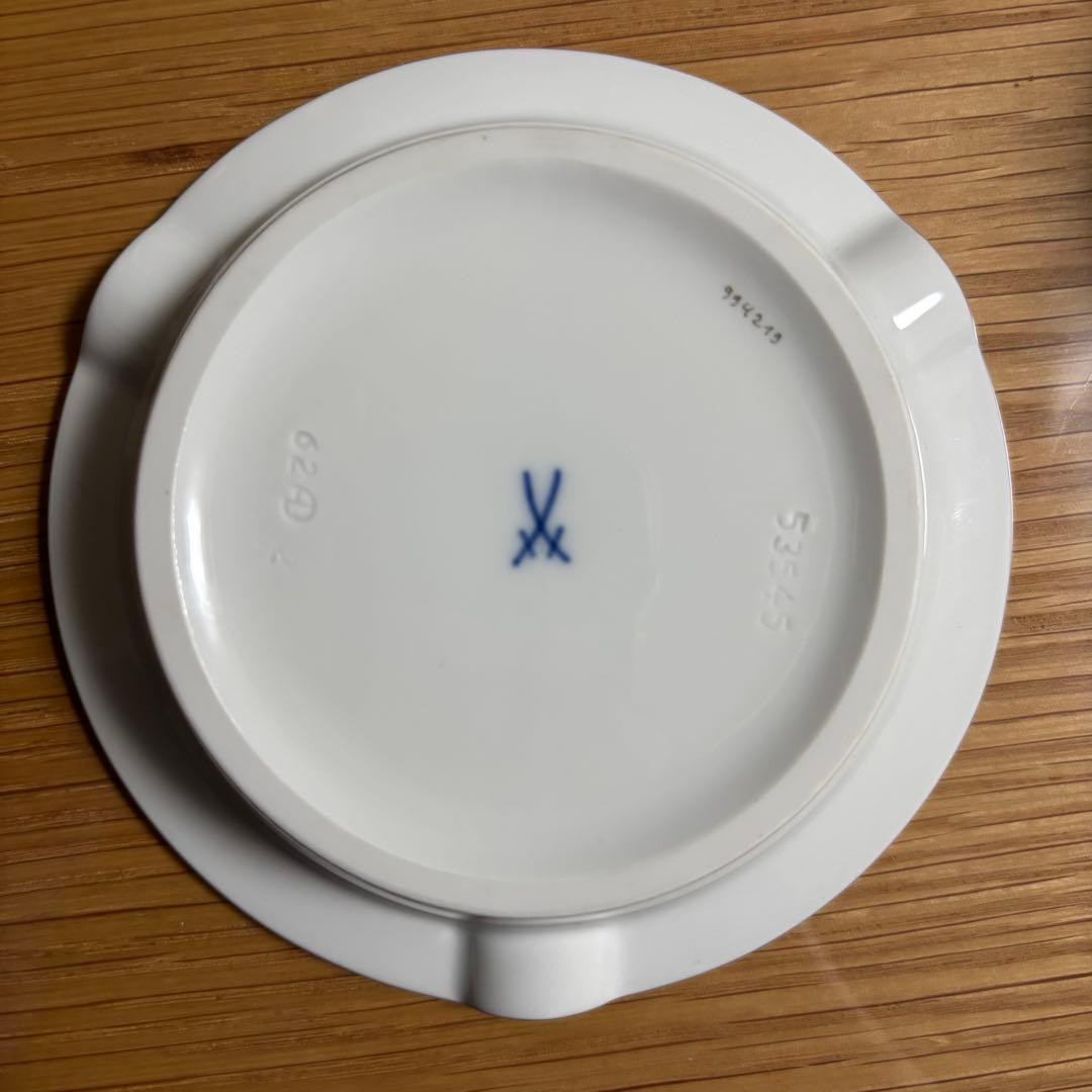 未使用品 Meissen マイセン 双剣 アッシュトレイ 灰皿