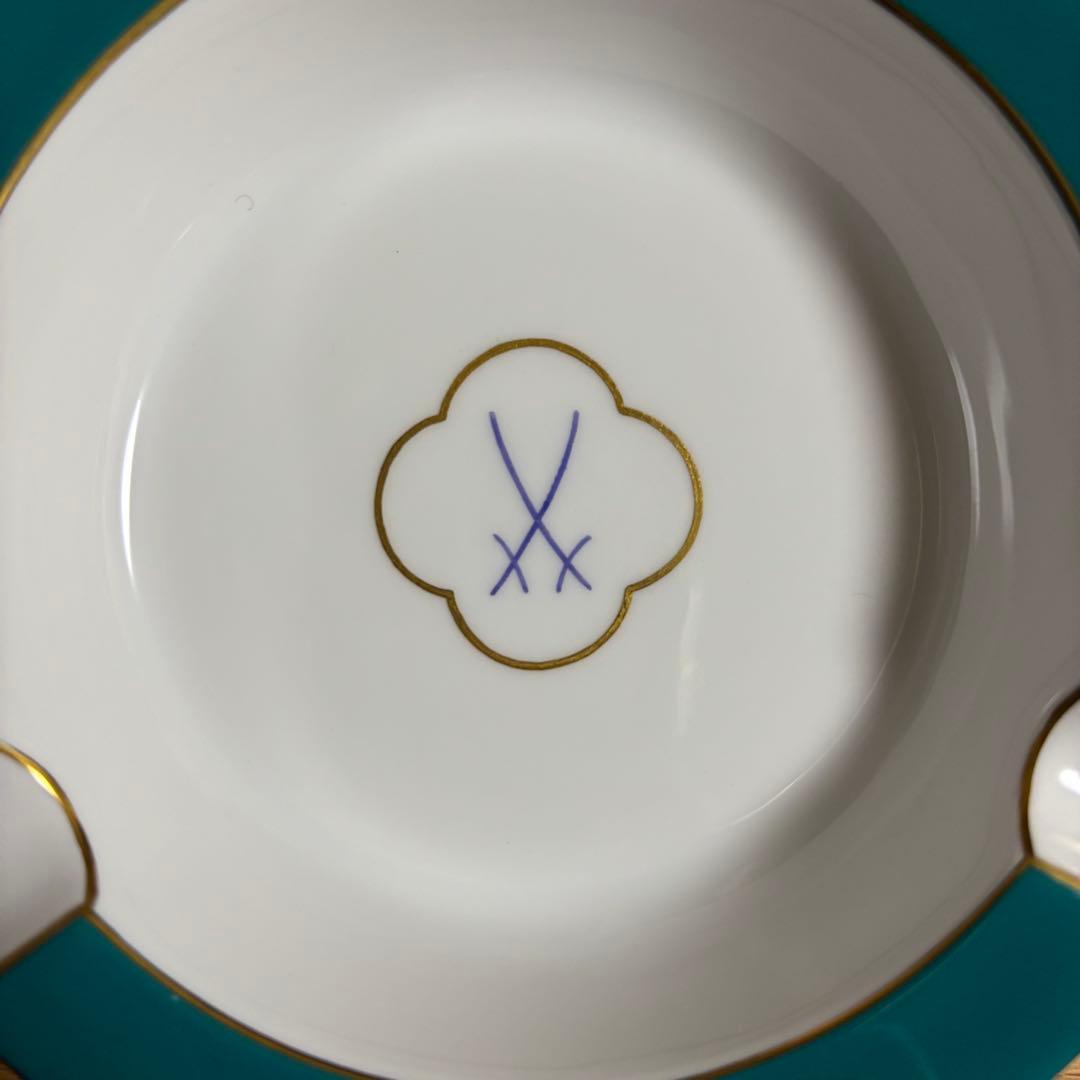 未使用品 Meissen マイセン 双剣 アッシュトレイ 灰皿