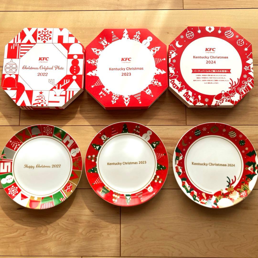 ケンタッキー、クリスマスオリジナルプレート3種類セット - メルカリ