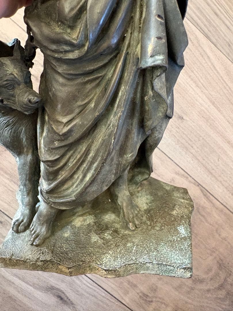 古代神話3つの地獄の犬彫像冥王ハーデスモデルキャラクター彫刻戦士騎士 古銅製