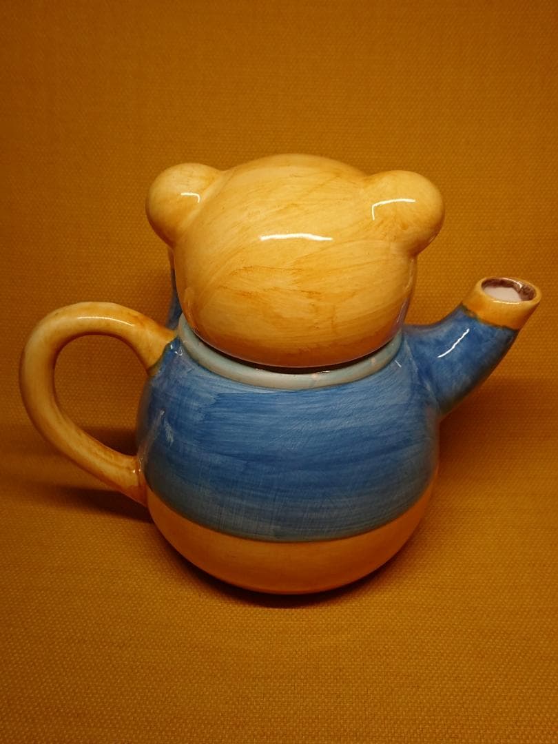 熊　テディベア　急須　ティーポット　置物　インテリア　工芸品　美術品　A1428