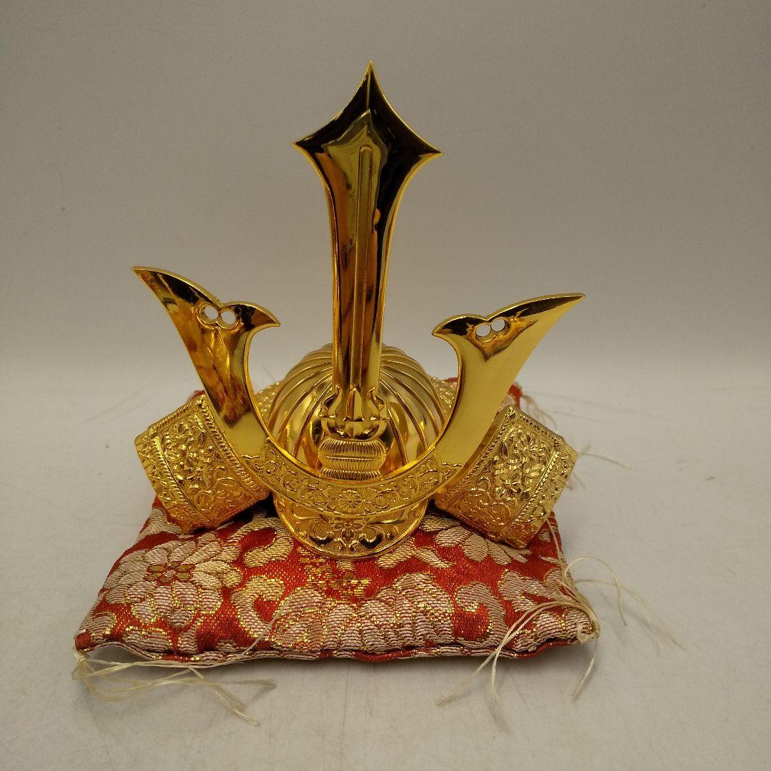 ミニ兜　金メッキ　戦国武将　アンティーク　昭和レトロ　五月人形　古道具