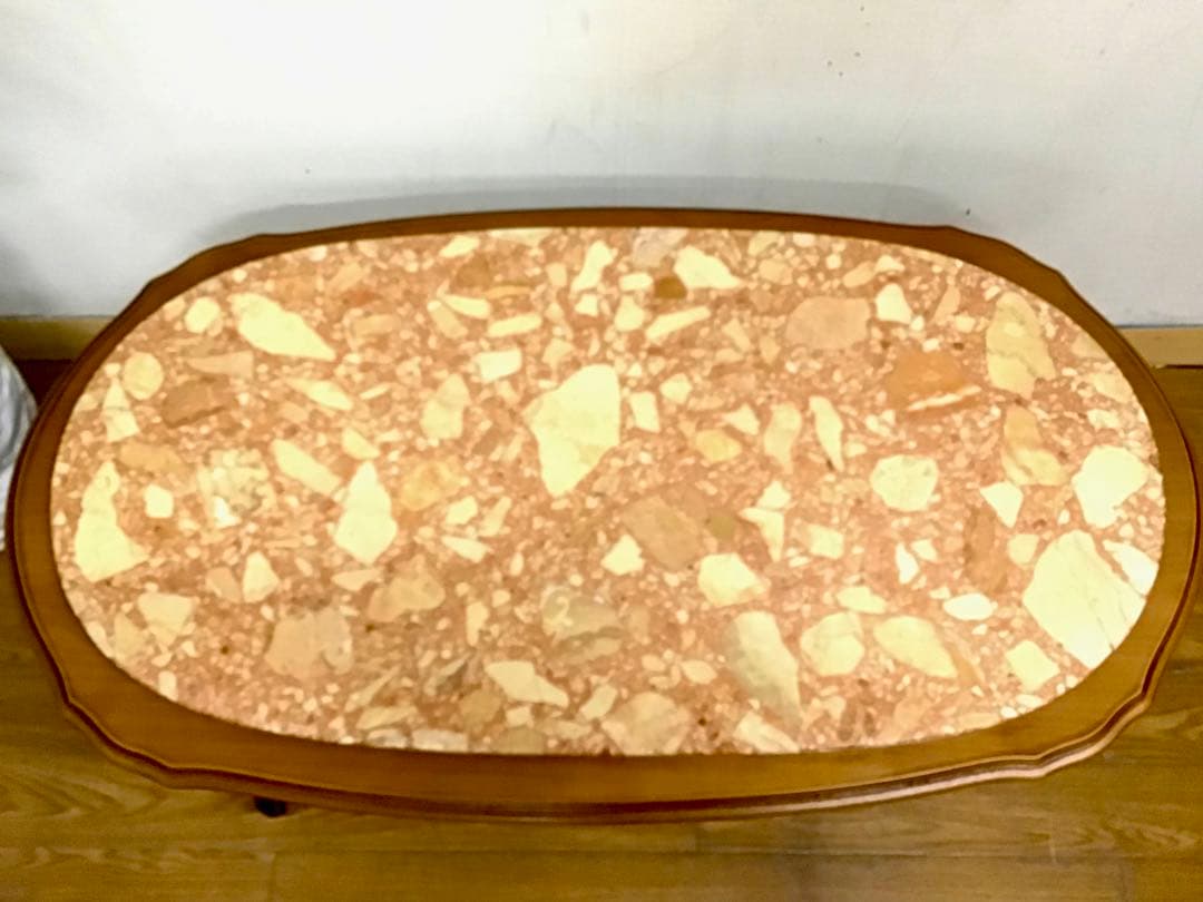 管838☆イタリア製☆大理石☆猫脚☆センターテーブル