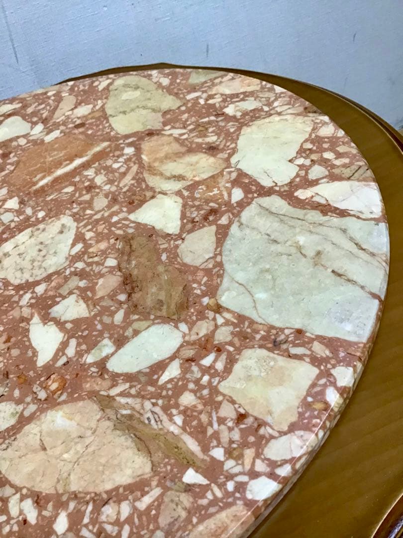 管838☆イタリア製☆大理石☆猫脚☆センターテーブル