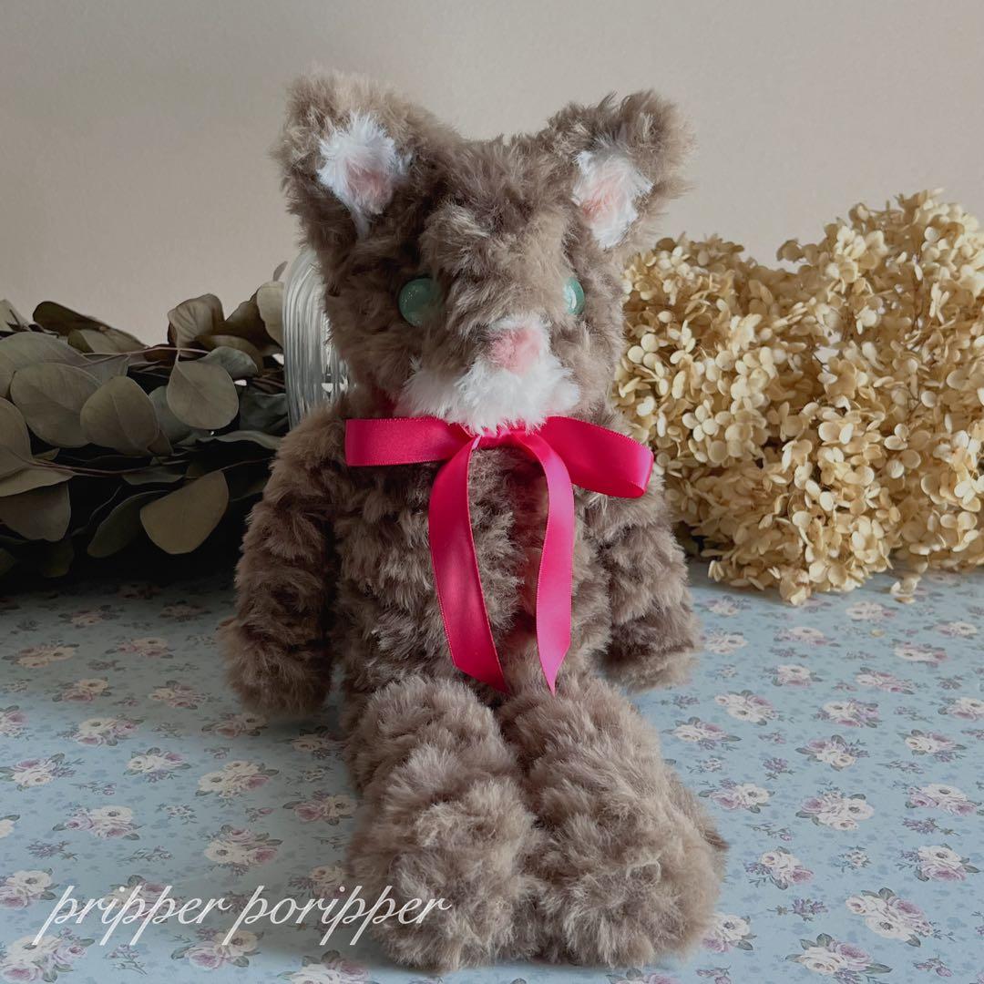 sample あみぐるみ　オーダーメイド　きじとらねこ　ぬいぐるみ