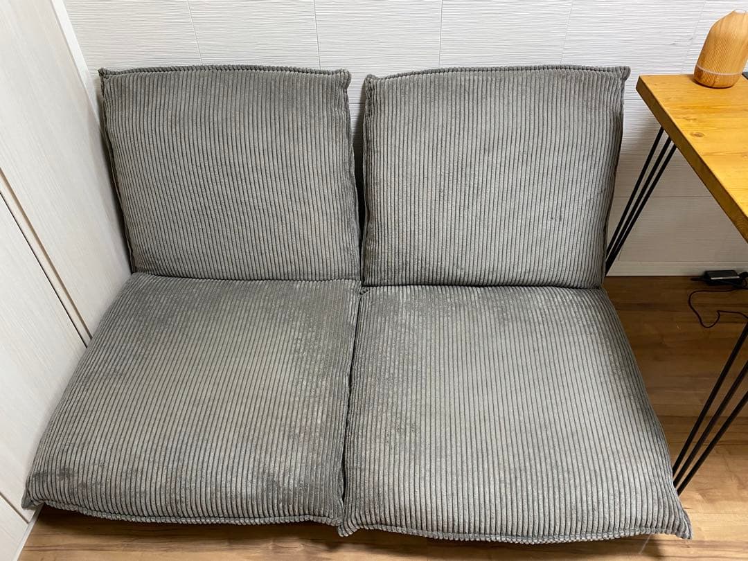 【再値下げ！】【１人用ソファ】コーデュロイ＆リクライニング付き