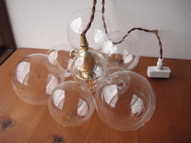 バブルガラスペンダントランプクリアバブルランプガラスボールペンダントライト