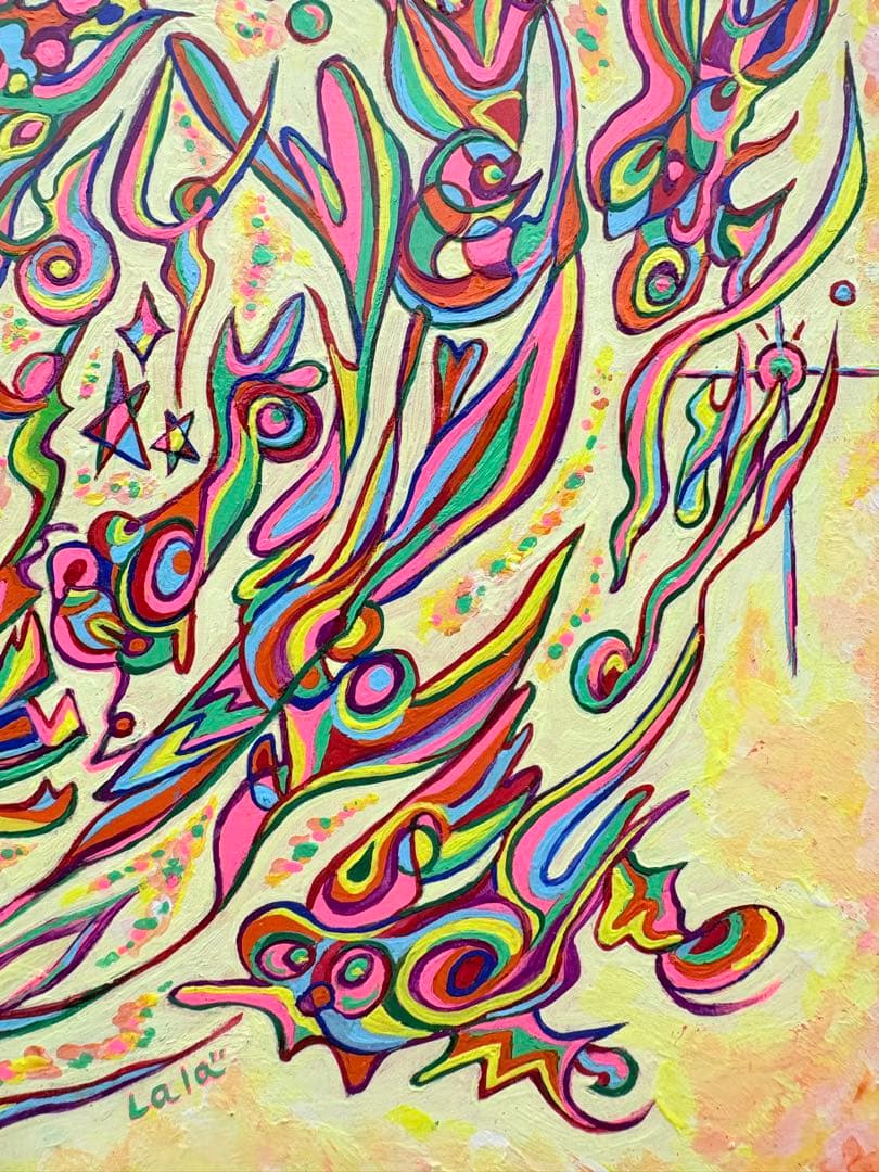 スピリチュアルアート　エネルギーアートアクリル画　絵画　アート　自動書記アート