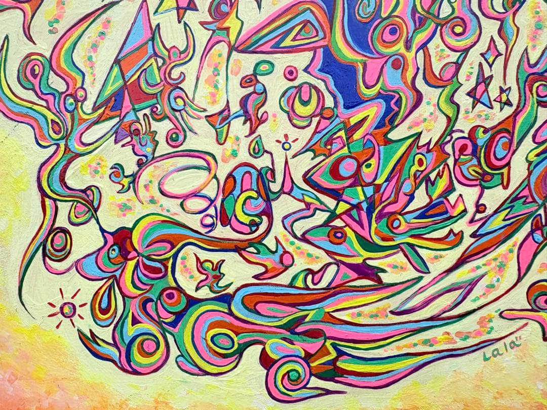 スピリチュアルアート　エネルギーアートアクリル画　絵画　アート　自動書記アート