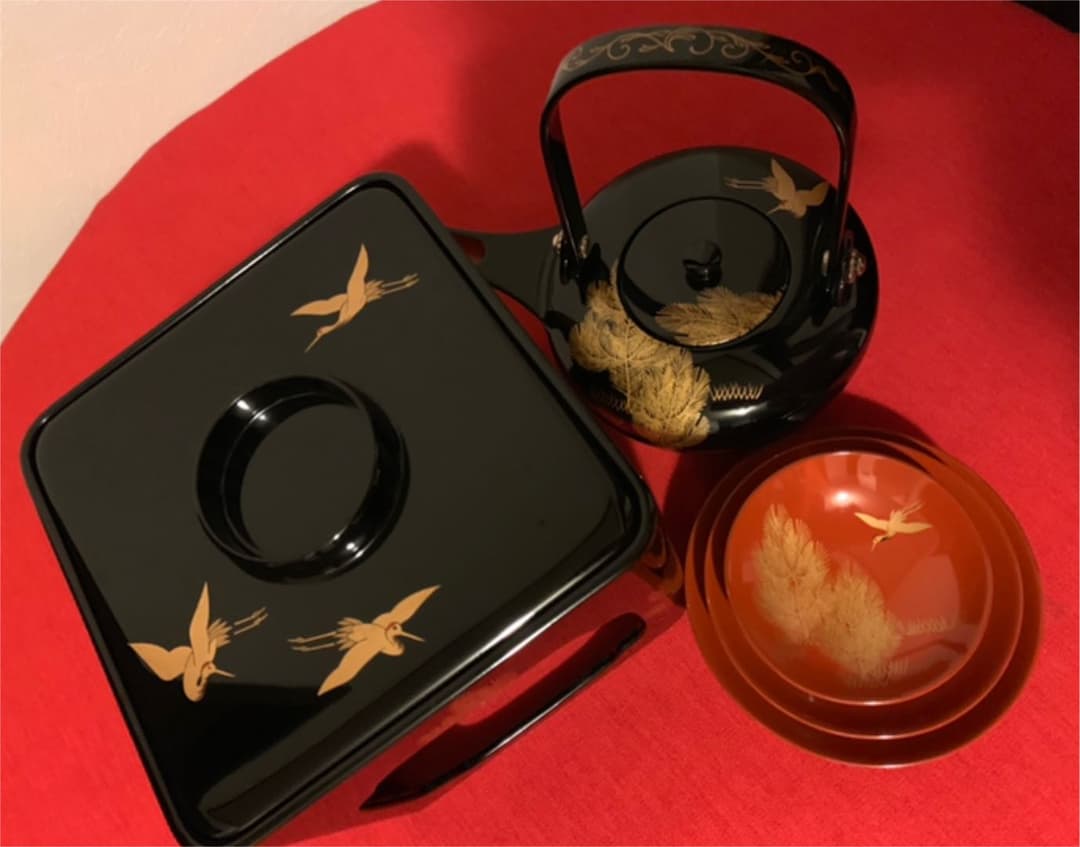 輪島塗 布浦漆器店造 屠蘇器一揃 （お屠蘇セット）