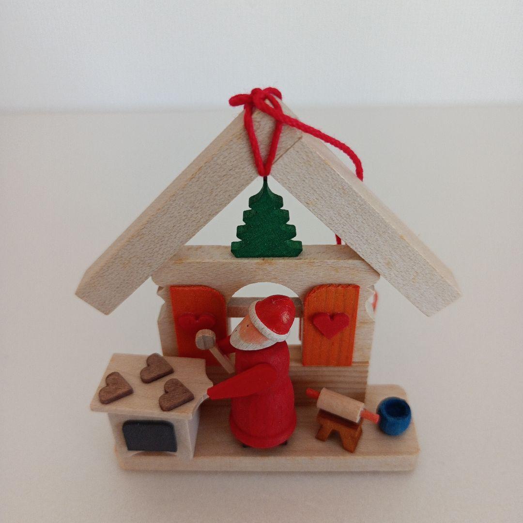 未使用】木製クリスマスオーナメント〈サンタの家~台所〉グラウプナー