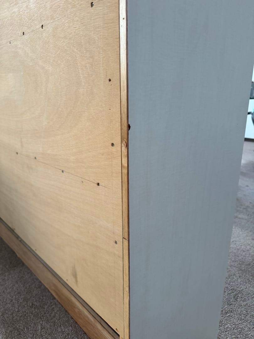 ホワイト木製オープンシェルフ 3段 ライト付エステサロン棚