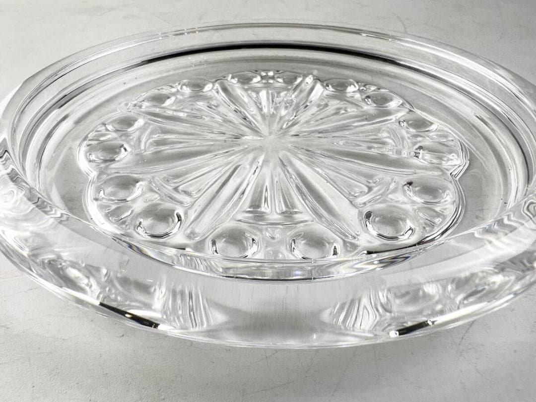 バカラ　灰皿　子皿　クリスタル　トレイ　小物　インテリア　ビンテージ　オールド