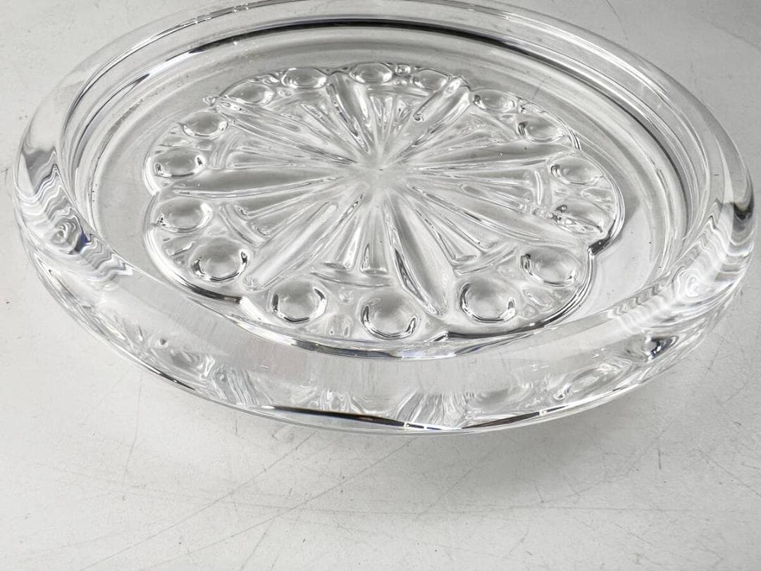 バカラ　灰皿　子皿　クリスタル　トレイ　小物　インテリア　ビンテージ　オールド