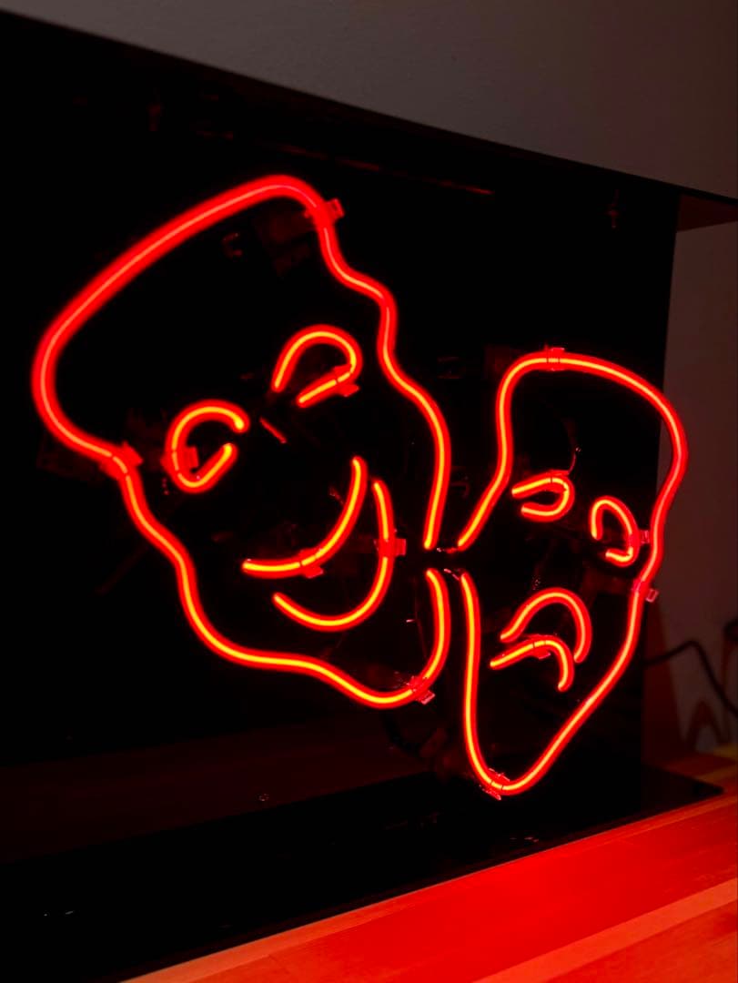 ネオンサイン　喜劇と悲劇の仮面