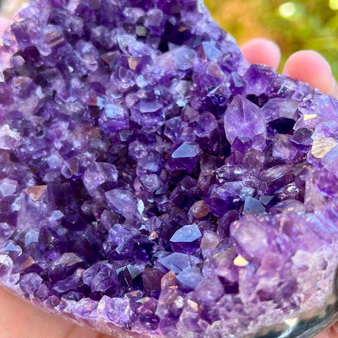 トップクオリティ　ウルグアイ産　アメジストクラスター　ハート型　アメジスト　6