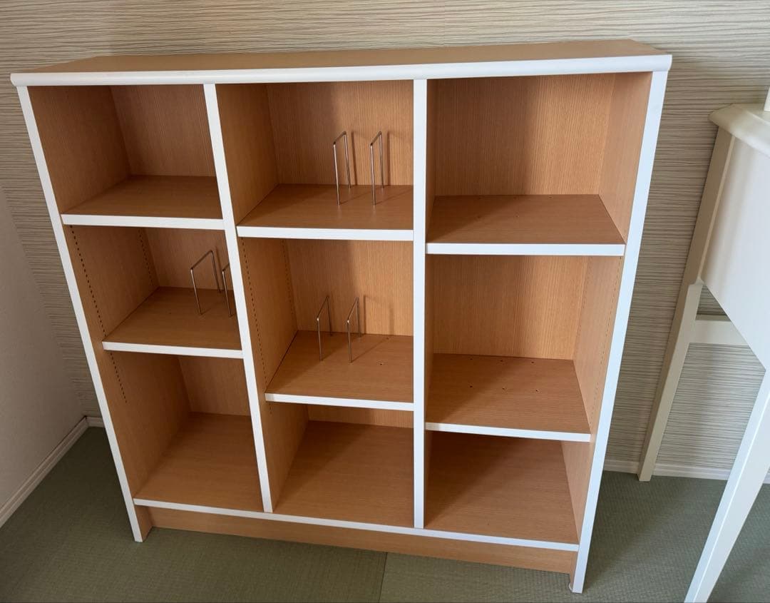 美品　ベルメゾン　本棚　ブックシェルフ ホワイト/ナチュラル