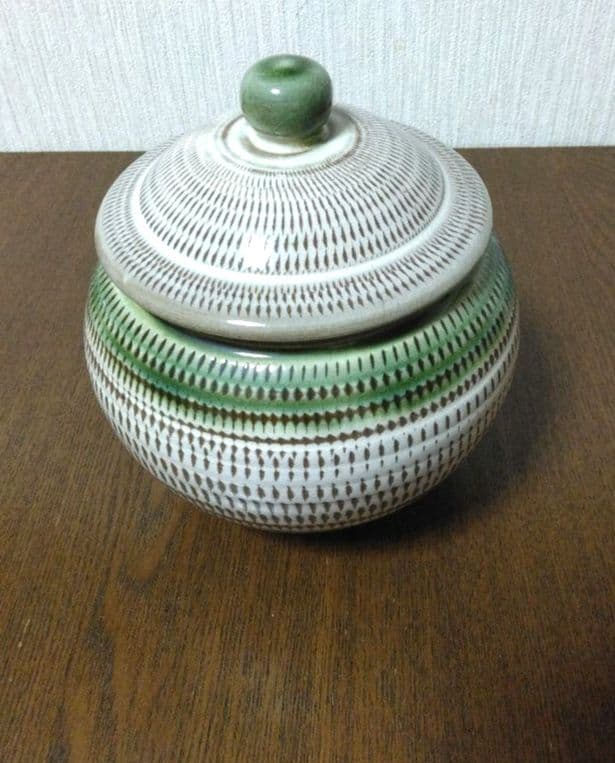 小石原焼 陶器 刷毛目 飛び鉋 壺 インテリア