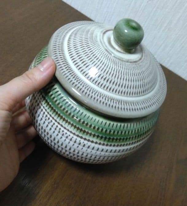 小石原焼 陶器 刷毛目 飛び鉋 壺 インテリア