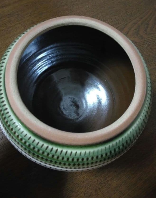小石原焼 陶器 刷毛目 飛び鉋 壺 インテリア