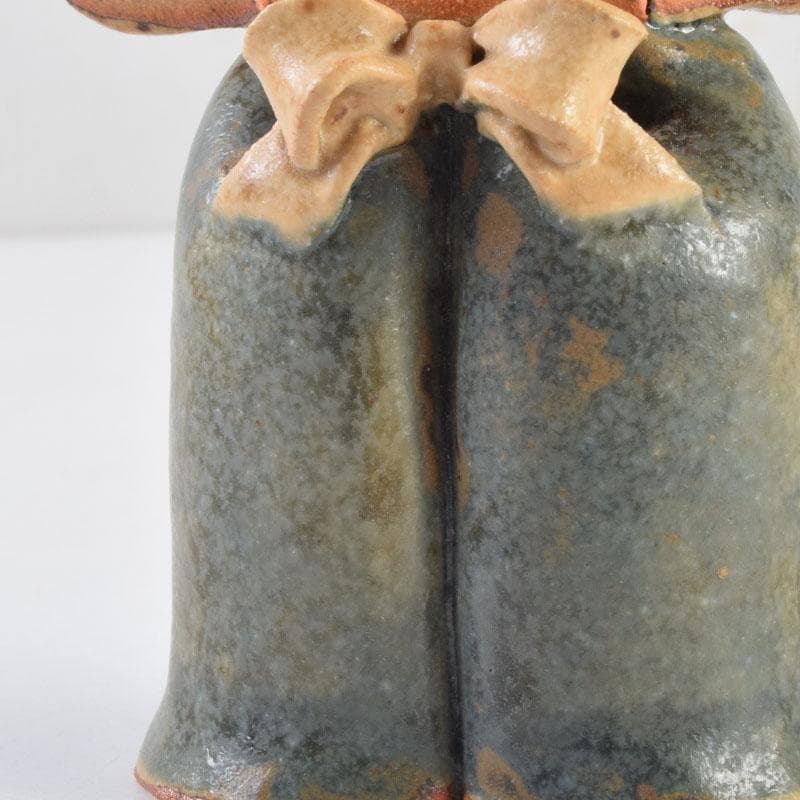 矢羽田英子作 陶人形 雛人形 立雛 共箱 V 8703