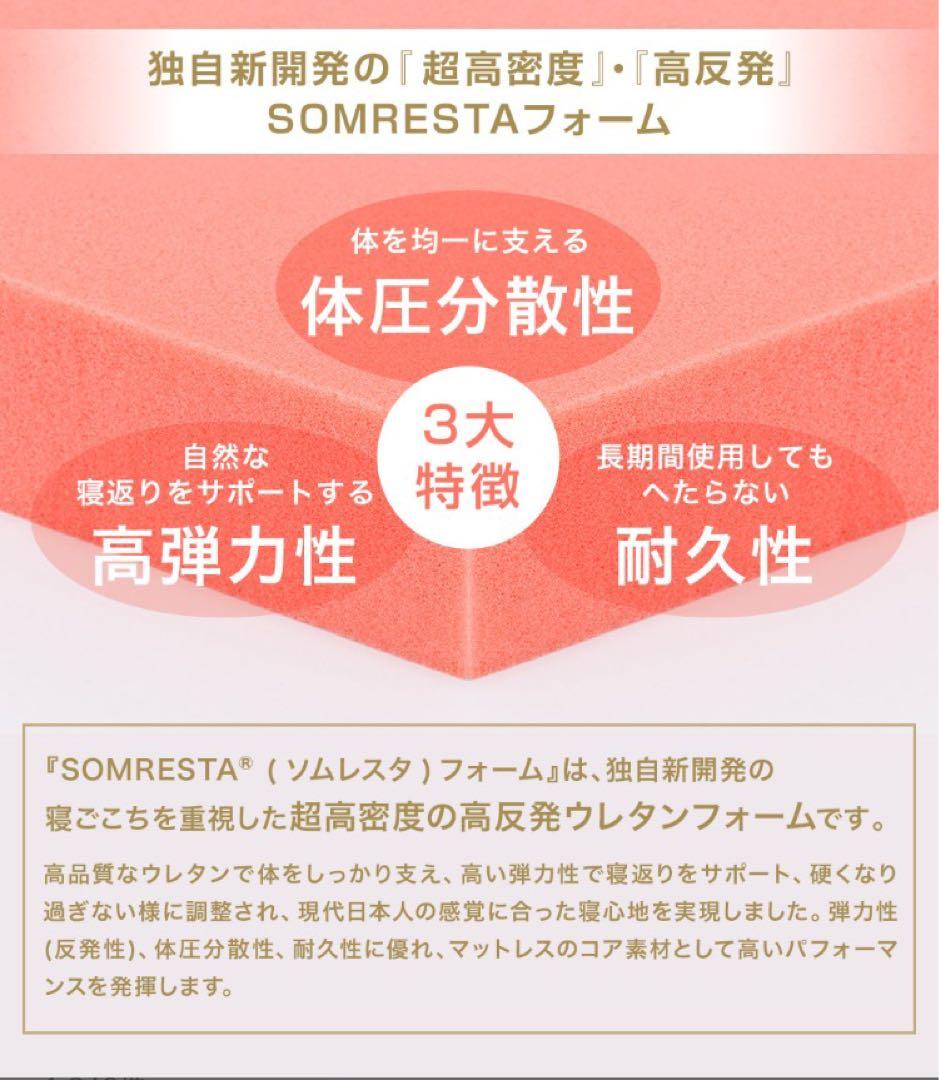 SOMRESTA マットレス シングル 10cm