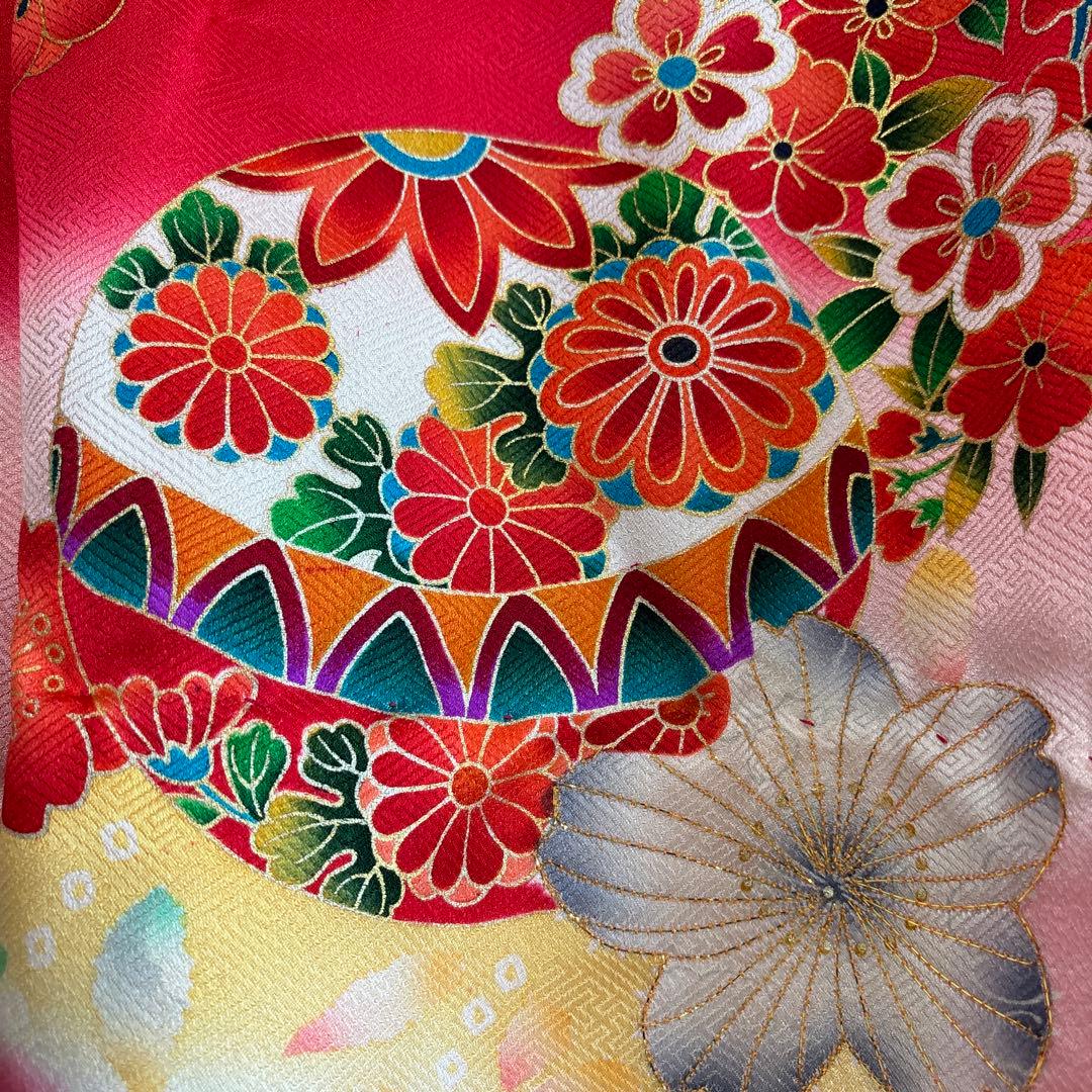 七五三　産着　三歳正絹着物　長襦袢六点セット　美品　乙葉