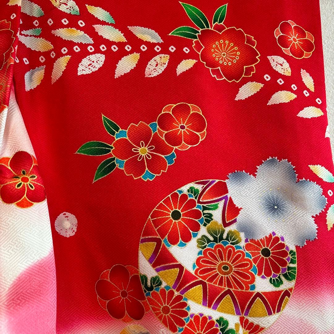 七五三　産着　三歳正絹着物　長襦袢六点セット　美品　乙葉