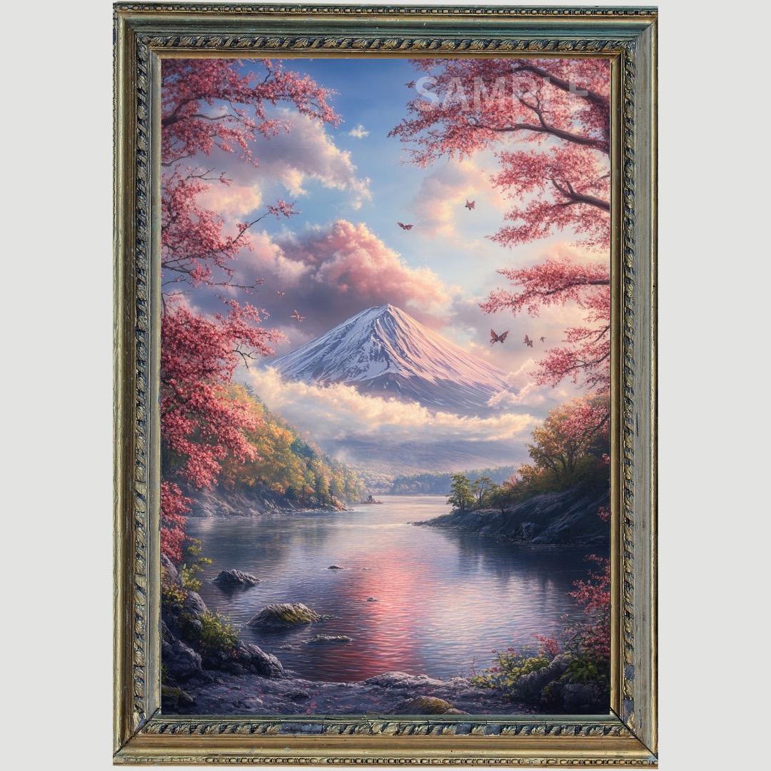 P3043 富士山 繁栄・幸運 【開運風水絵画風ヒーリングアート】 - メルカリ
