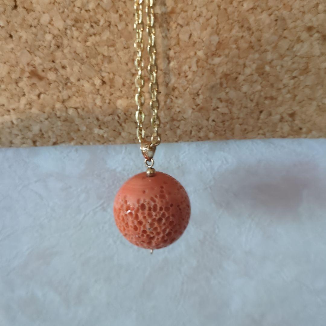 アンティーク　ビンテージ　大昔の珊瑚ネックレス　大玉